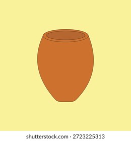 Ilustração de vaso vazio de cerâmica