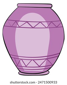 A ceramic flower pot vector