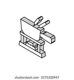 ceramic fondue maker isometric icon vector. ceramic fondue maker sign. isolated symbol illustration