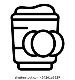 Ceramic food recipe icon outline vector. Cream cafe. Java coffee fall