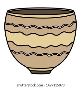 ceramic garden pot decorative icon