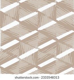 Ceramic Geo Tile. Swimwear Design. Watercolor Geometric Pattern. Vector Seamless Illustration. Granite Bohemian Geometric Print. Apricot Artistic Optical Repeat. Decorative Ethnic Boho Print.