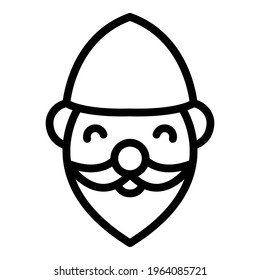 Ceramic gnome icon. Outline Ceramic gnome vector icon for web design isolated on white background