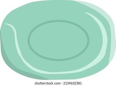 Placa verde cerámica, ilustración, vector sobre un fondo blanco.
