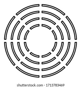 Symbol für keramische Heizkörper-Kochtöpfe Symbol für schwarze Vektorillustration