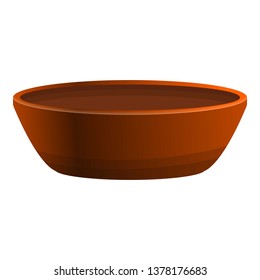 Ceramic historic bowl icon. Cartoon of ceramic historic bowl vector icon for web design isolated on white background
