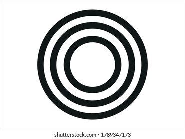 
Ceramic hob icon with black concentric circles on white background