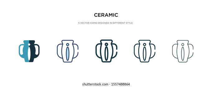 ceramic icon in different style vector illustration. two colored and black ceramic vector icons designed in filled, outline, line and stroke style can be used for web, mobile, ui