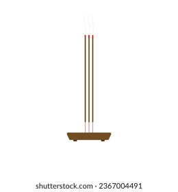 ilustración vectorial de diseño plano de incenso cerámico. tradición cultural china