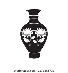 ceramic jar icon vector illustration logo design