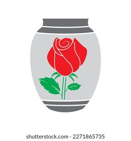ceramic jar icon vector illustration logo design