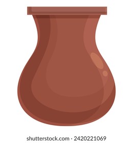 Ceramic jug icon cartoon vector. Qatar tradition. Easter nation iconic
