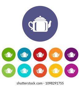 Ceramic kettle icon. Simple illustration of ceramic kettle vector icon for web