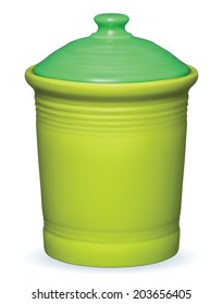 Ceramic Kitchen Canister. Vector EPS-10