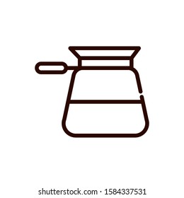 ceramic maker coffee dripper line design vector illustration