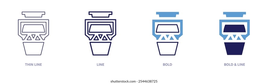 Ceramic making icon in 4 different styles. Thin Line, Line, Bold, and Bold Line. Duotone style. Editable stroke.