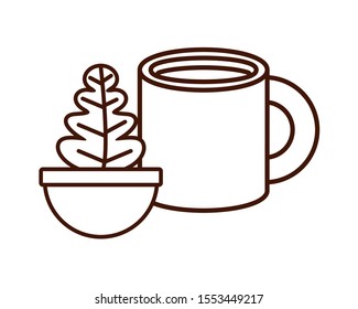 ceramic mug of beverage icon vector illustration design