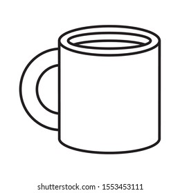 ceramic mug of beverage icon vector illustration design