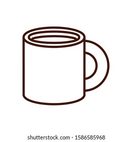 ceramic mug of beverage icon vector illustration design