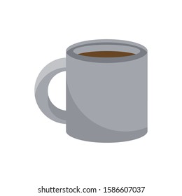 ceramic mug of beverage icon vector illustration design