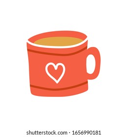 Icono de jarra cerámica al estilo de caricatura plana. Ilustración del vector