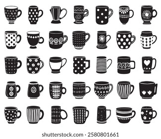 Ceramic Mug Line Art 50 Icon Set Designs (4)