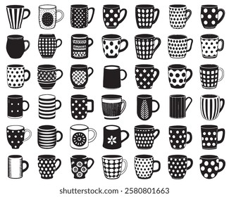 Ceramic Mug Line Art 50 Icon Set Designs (3)