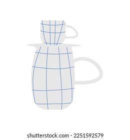 Ceramic mug for tea or coffee. Vector illustration with cup. Great design for any purposes.