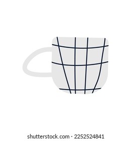 Ceramic mug for tea or coffee. Vector illustration with cup. Great design for any purposes.