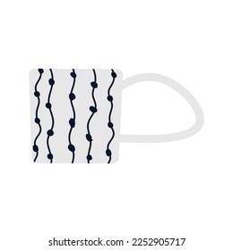 Ceramic mug for tea or coffee. Vector illustration with cup. Great design for any purposes.