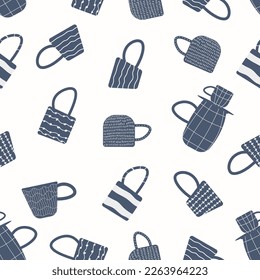 Ceramic mug for tea or coffee. Vector seamless pattern with cup. Great design for any purposes.