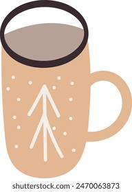 Taza de cerámica para la Ilustración vectorial de té