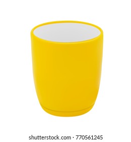 Ceramic mug in vector on white background.A mug without a handle in a vector.
