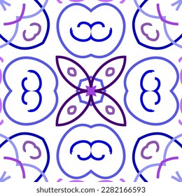 Ceramic pastel color leaves and floral pattern seamless vector. Cute porcelain tile design in damask style