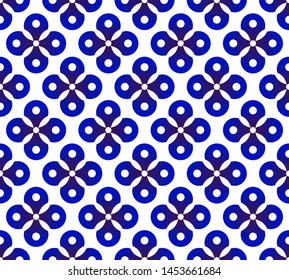 ceramic pattern Chinese style, porcelain seamless decor, cute indigo background, blue and white floral backdrop for design floor, wallpaper, ceiling, tile, texture, fabric, paper, silk, vector