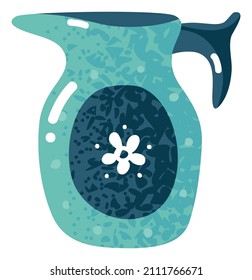 Ceramic pitcher. Decorative jug for drinks and liquids