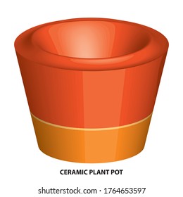 ceramic plant pot 3D vintage vector cip art is the graphic arts,refers to pre-made images used to illustrate any medium. 