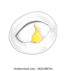 ceramic plate with poached egg