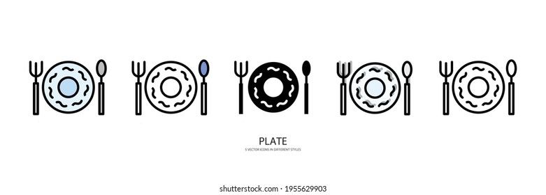 icono de tipo de vector PLATE cerámico