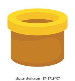 ceramic pot empty isolated icon vector illustration design