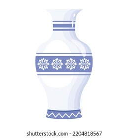A ceramic pot flat illustration vector 