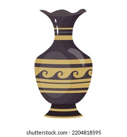 A ceramic pot flat illustration vector 