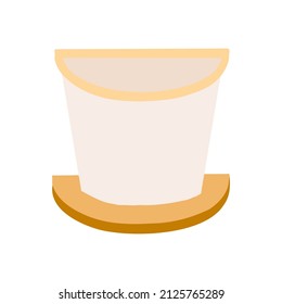 Ceramic pot garden illustration design