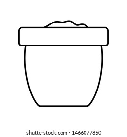 ceramic pot with ground icon