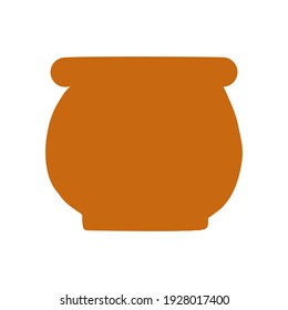 Ceramic pot icon elements illustration