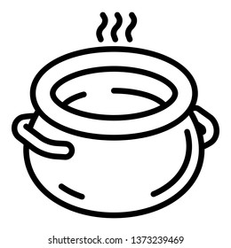 Ceramic pot icon. Outline ceramic pot vector icon for web design isolated on white background