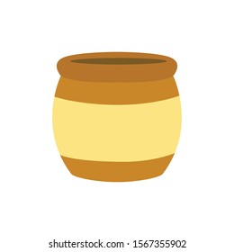 Ceramic pot vector emoji brown mug illustration
