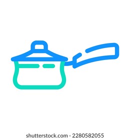 ceramic saucepan kitchen cookware color icon vector. ceramic saucepan kitchen cookware sign. isolated symbol illustration