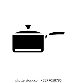 ceramic saucepan kitchen cookware glyph icon vector. ceramic saucepan kitchen cookware sign. isolated symbol illustration