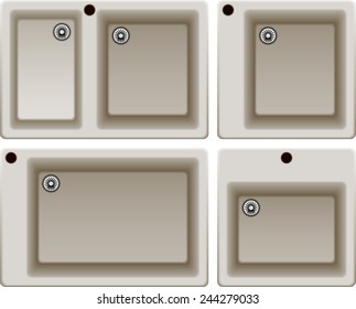ceramic sink isolated vector illustration eps 10 \ ceramic sink